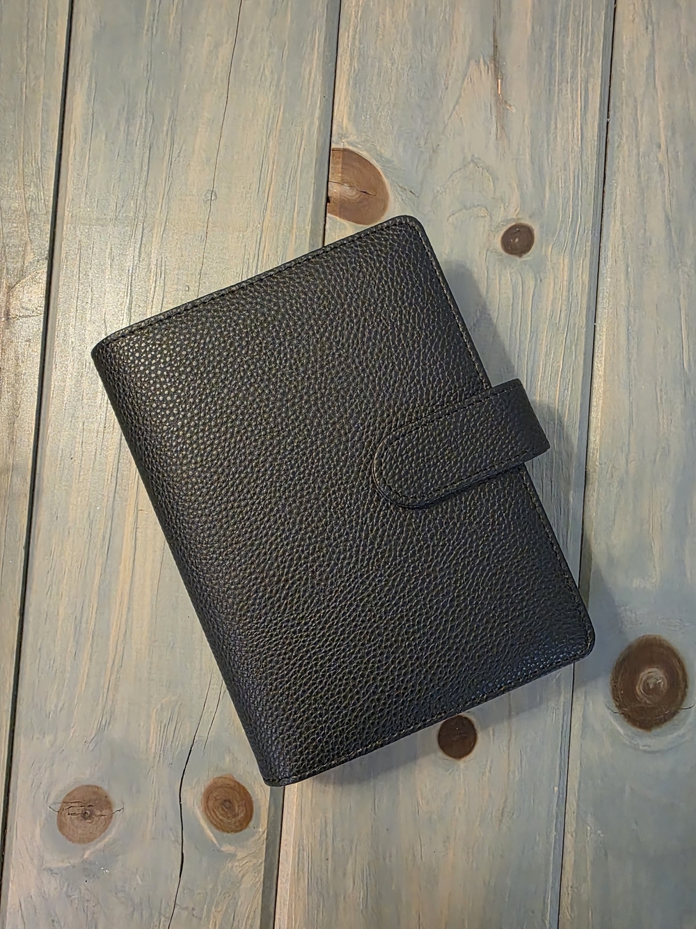A6 Black Pebbled Binder